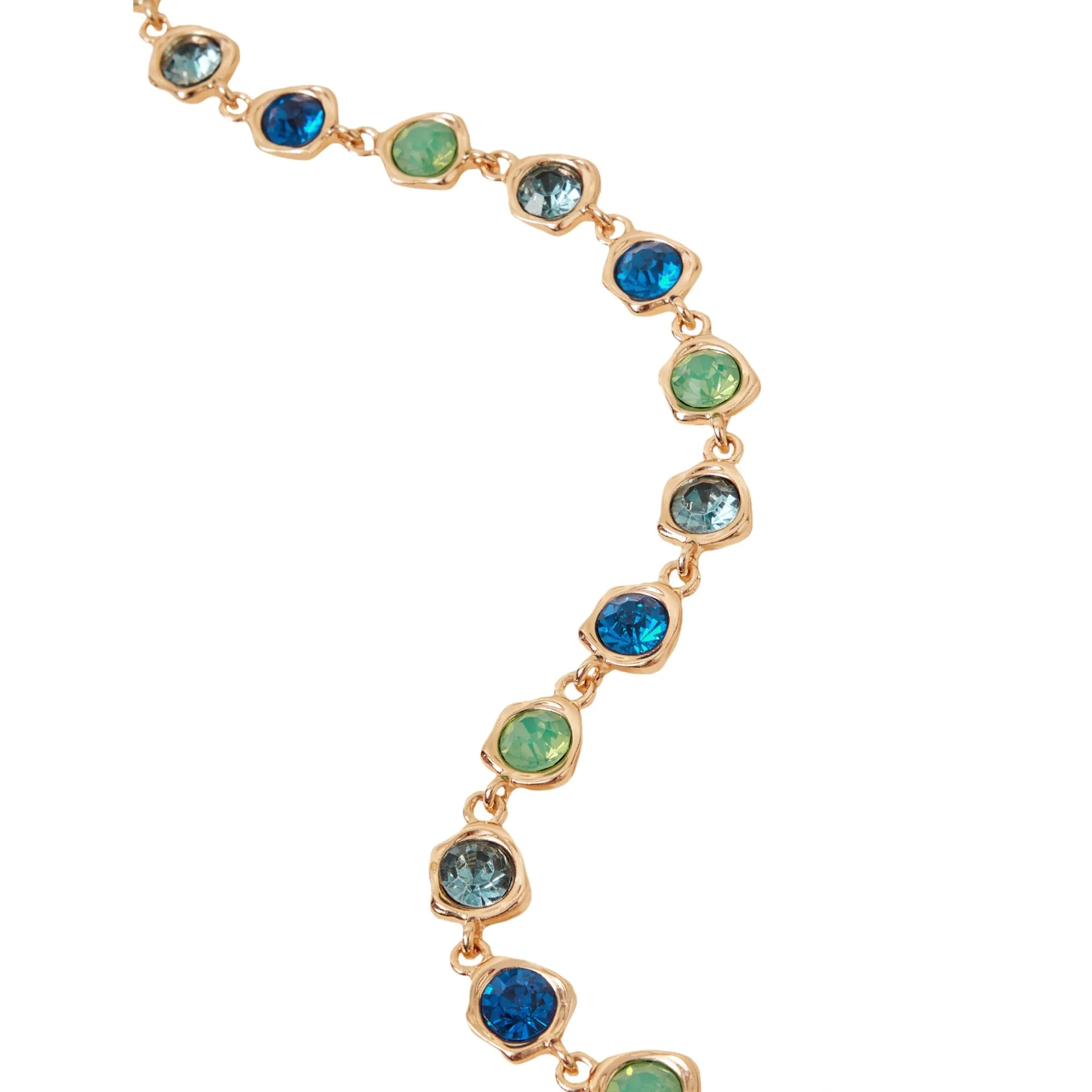 Accessorize London Women's Green Organic Gem Collar Necklace