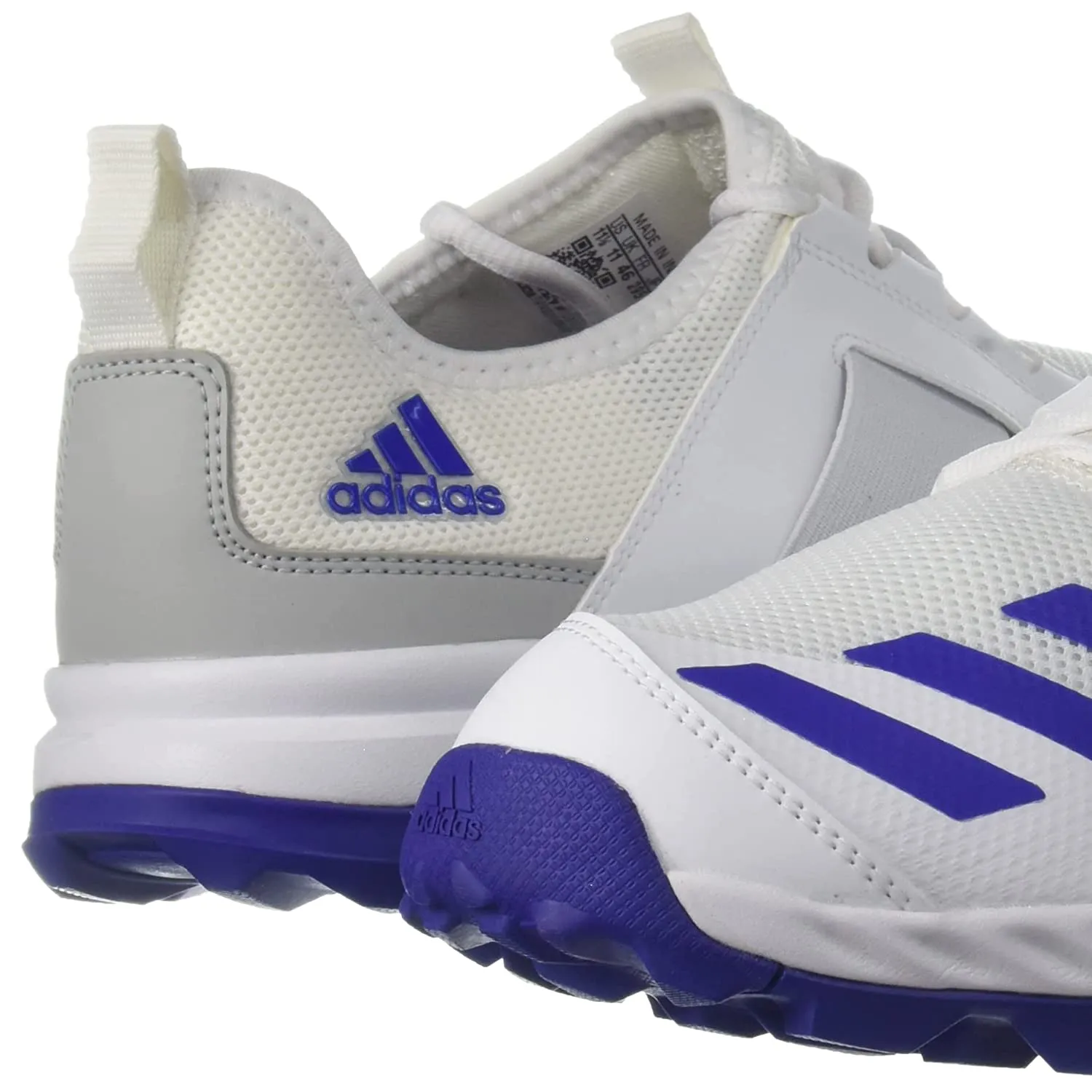 Adidas Cricup 21 Men's Cricket Shoes - Feather White/Sonic Ink/Stone