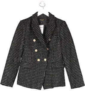 Attentif Black Eaton Tweed Blazer UK 12