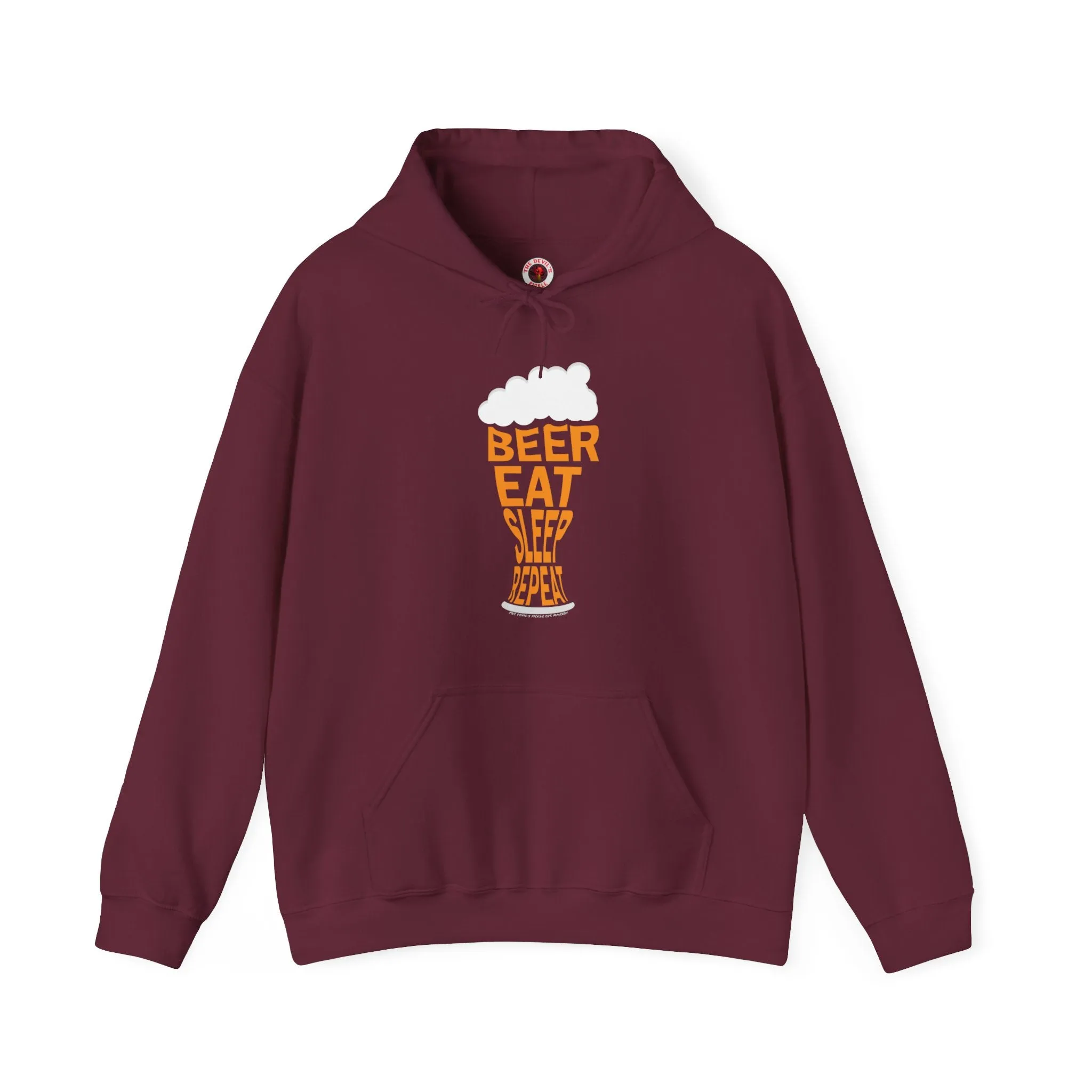 Beer Eat Sleep Repeat Hooded Sweatshirt