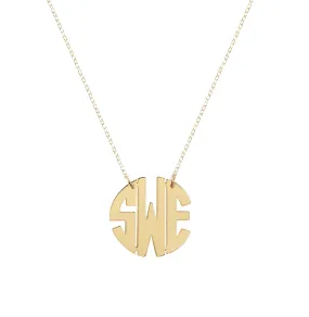 Block Monogram Necklace - 3 Sizes