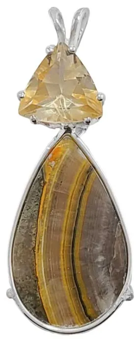 Bumblebee Jasper with Trillion Cut Citrine