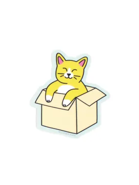 Cat in Box Sticker