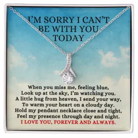 Condolence Gift, A Hug From Heaven Poem, Alluring Beauty Memorial Pendant Necklace