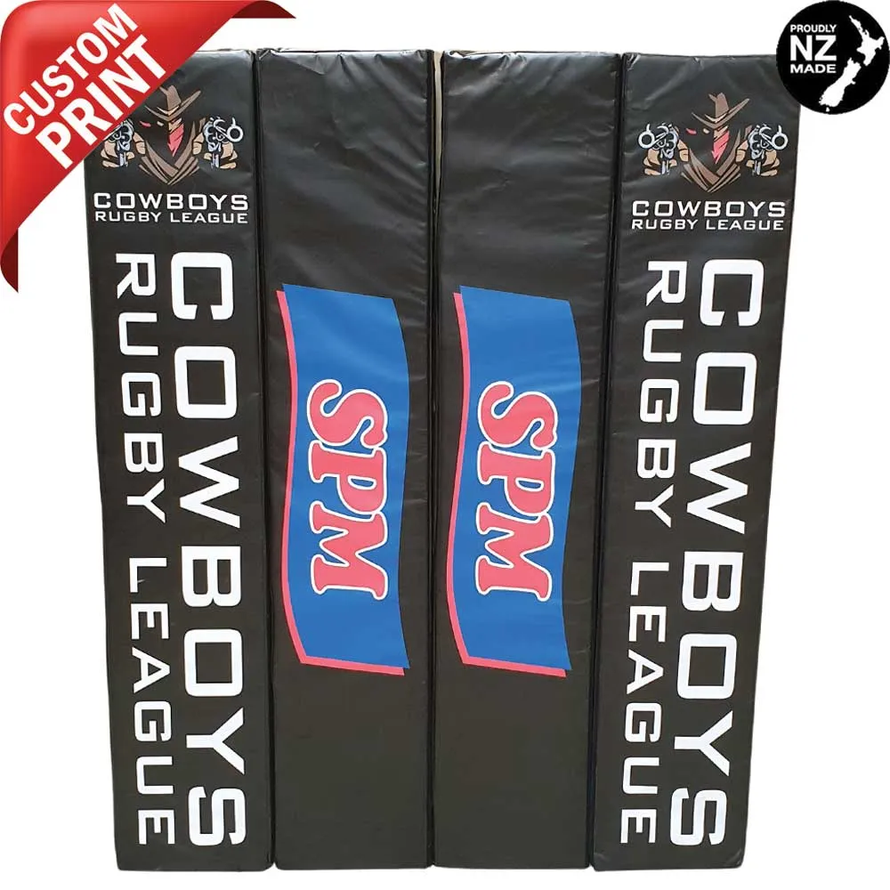 Digitally Printed Rugby Goal Post Protector Pads