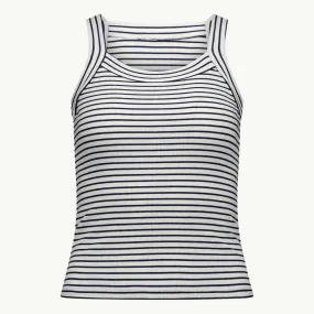 Essential Tank Rib - Navy Stripe