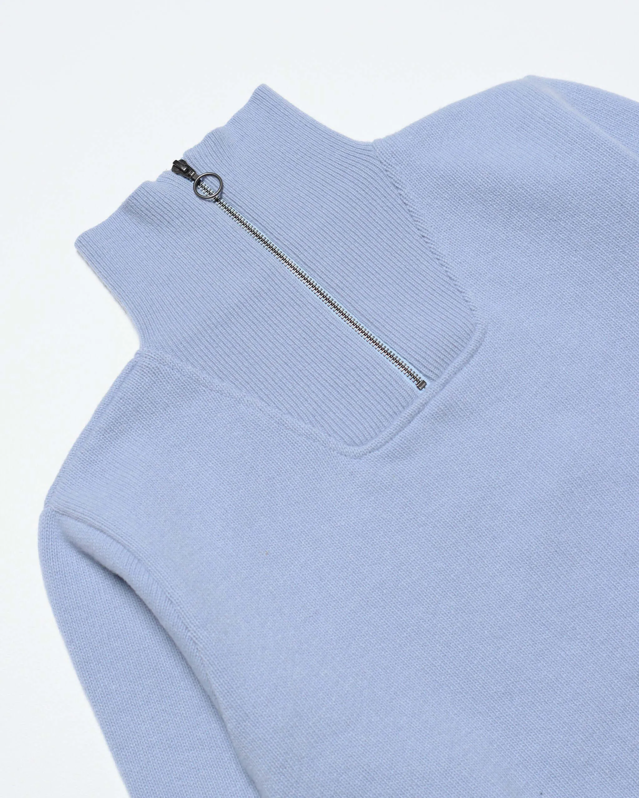 Far Afield BOKO Funnel Neck Knit Silver Blue