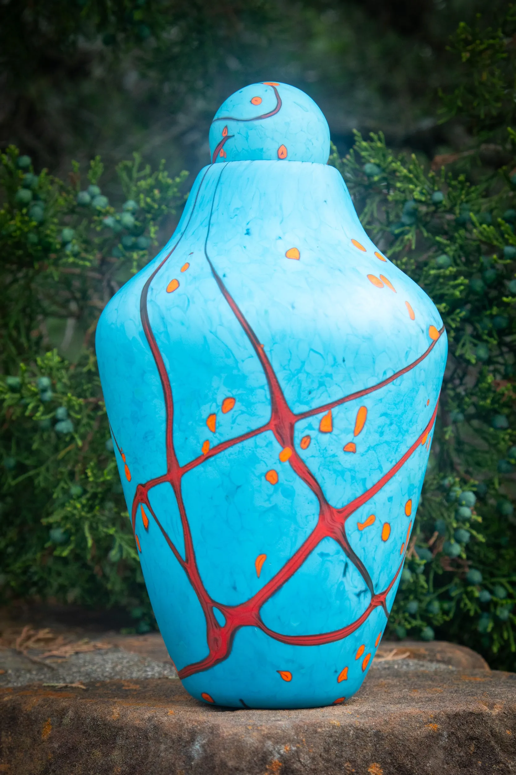 Glass Chrysocolla Keepsake Urn