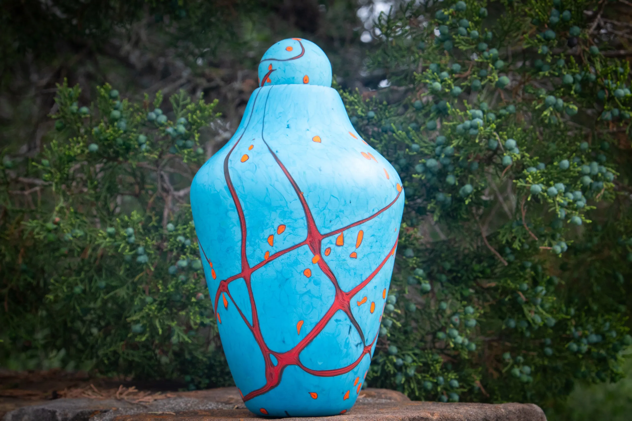 Glass Chrysocolla Keepsake Urn