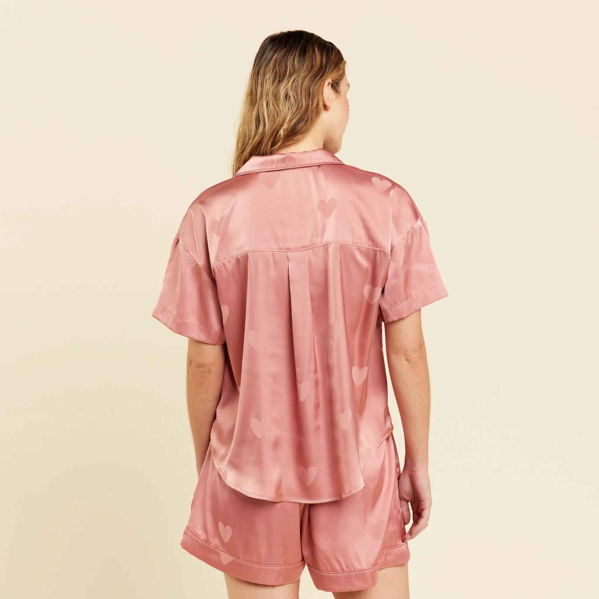 Heart Pajama Set | Dusty Rose