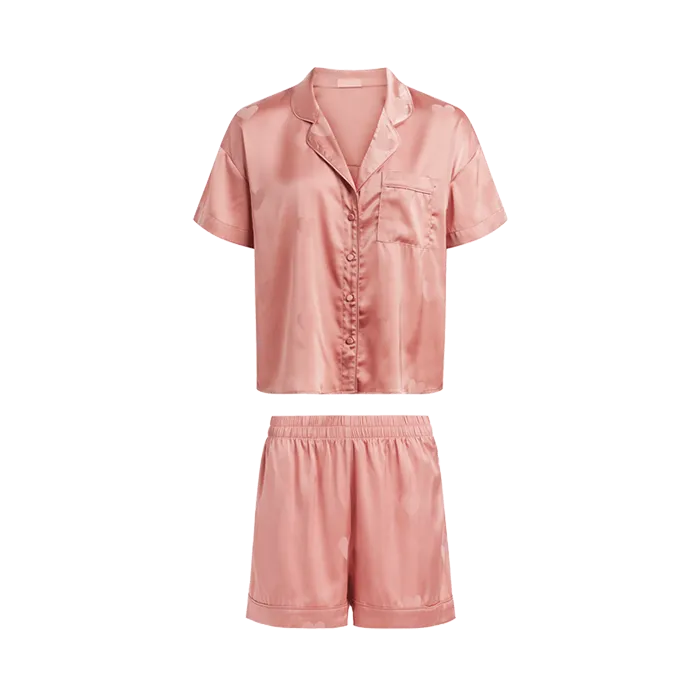 Heart Pajama Set | Dusty Rose