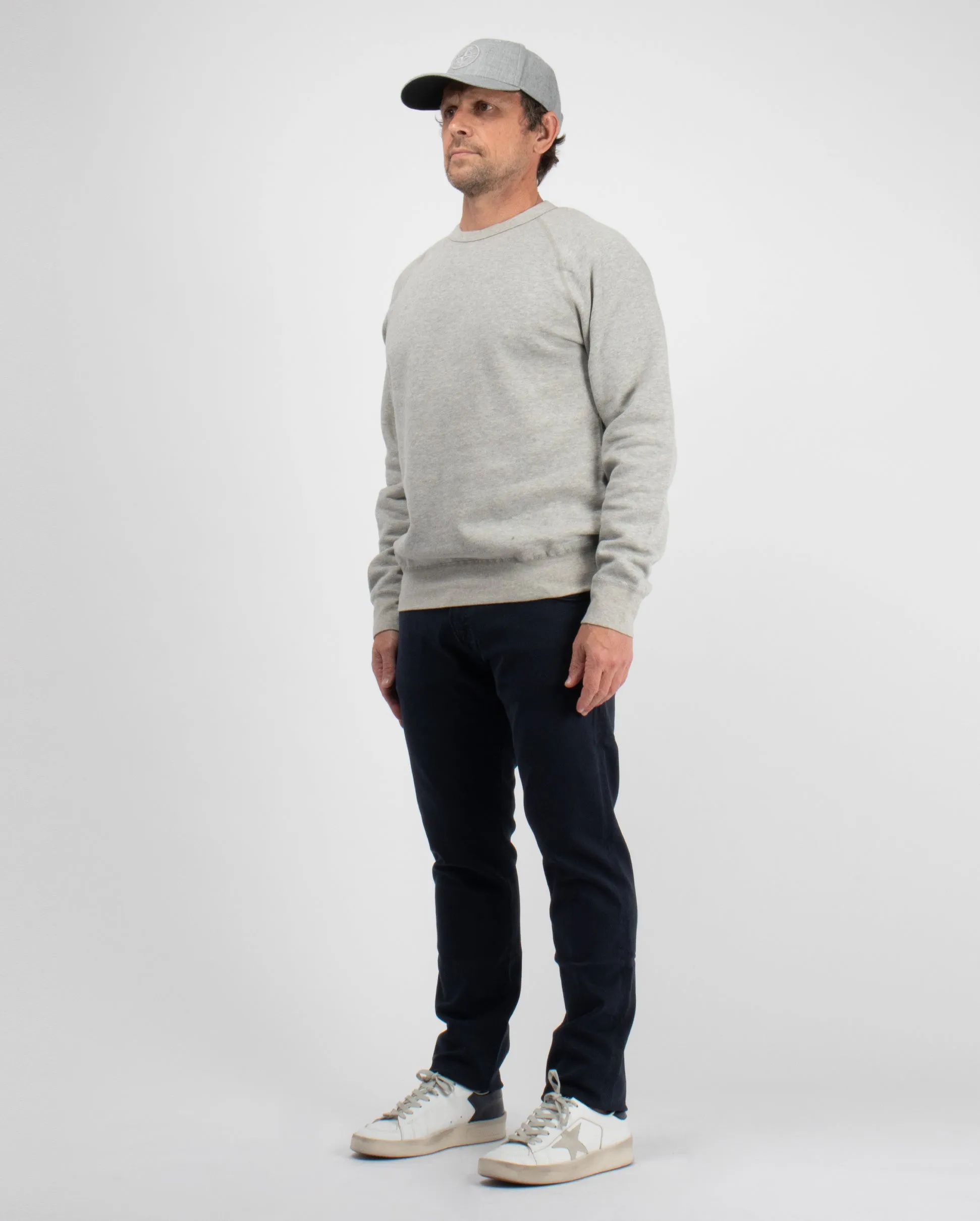 HEATHER CREW SWEATSHIRT / GREY