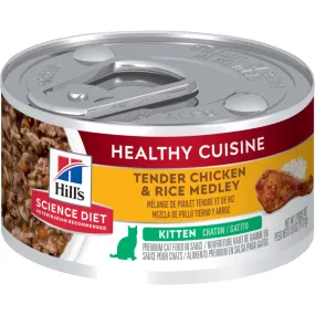 Hill's Science Diet Healthy Cuisine Kitten Roasted Chicken & Rice Medley Canned Cat Food