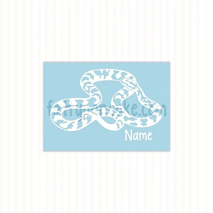 Jungle Carpet Python Decal, Waterproof Vinyl Decal, Cute Snake Reptile Gift