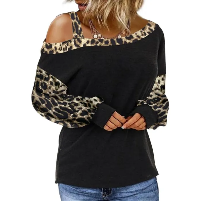 Leopard One Shoulder Top