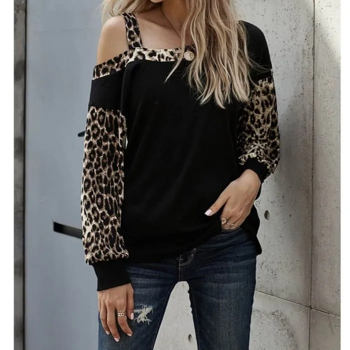 Leopard One Shoulder Top