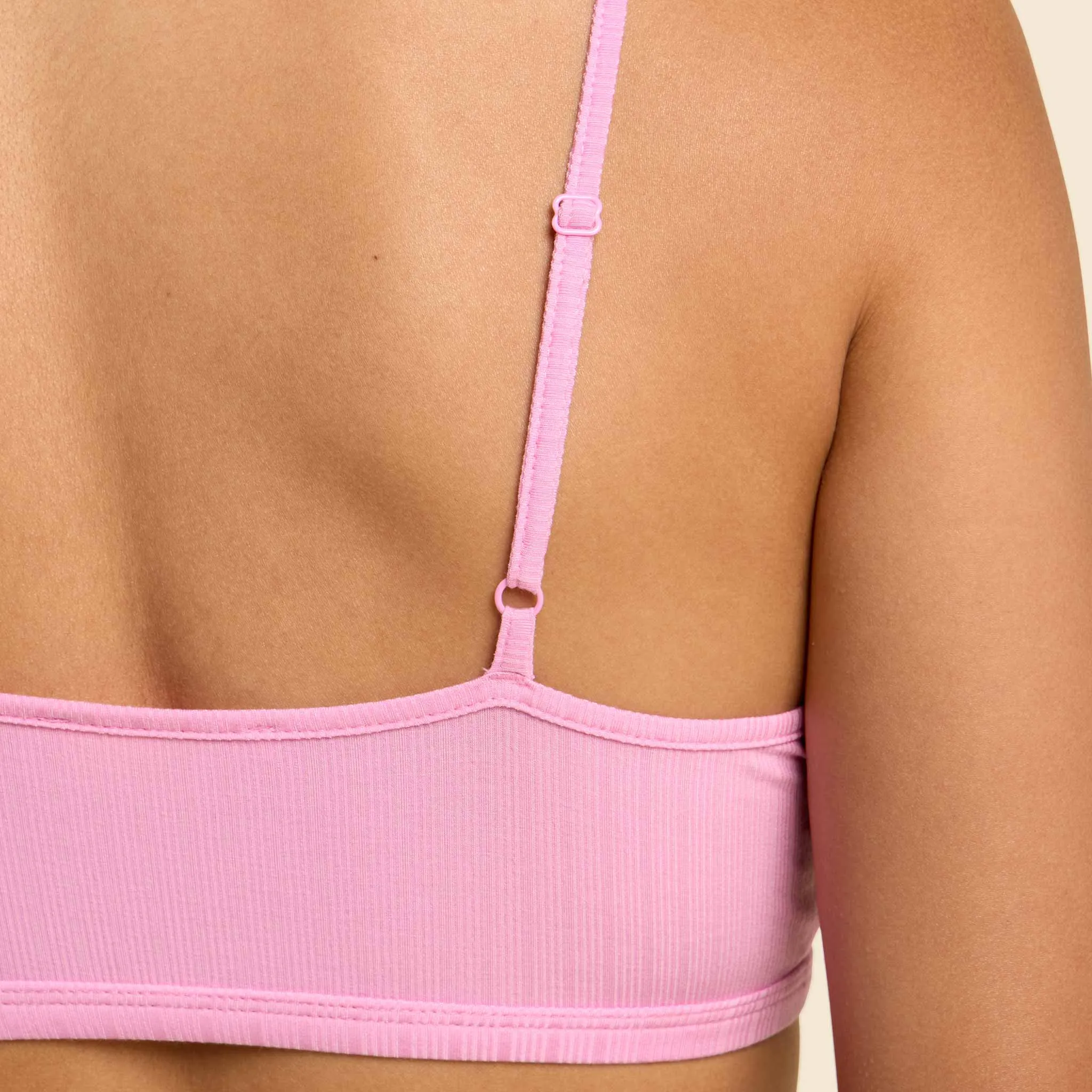 Mini Rib Bralette | Bubblegum Pink