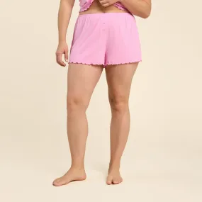 Mini Rib Cheeky Shorts | Bubblegum Pink