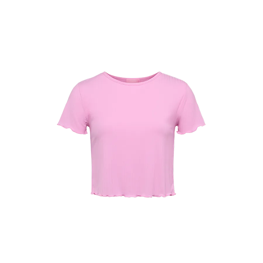 Mini Rib Tee | Bubblegum Pink