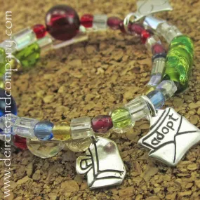 Mother's Adoption Story Silver & Beaded Bracelet