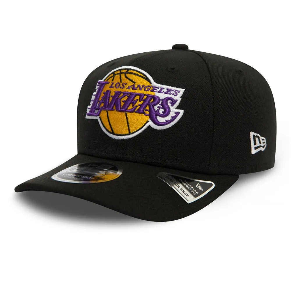 NEW ERA LA Lakers Black 9FIFTY Stretch Snap Cap