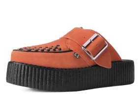 Orange Suede Creeper Mule