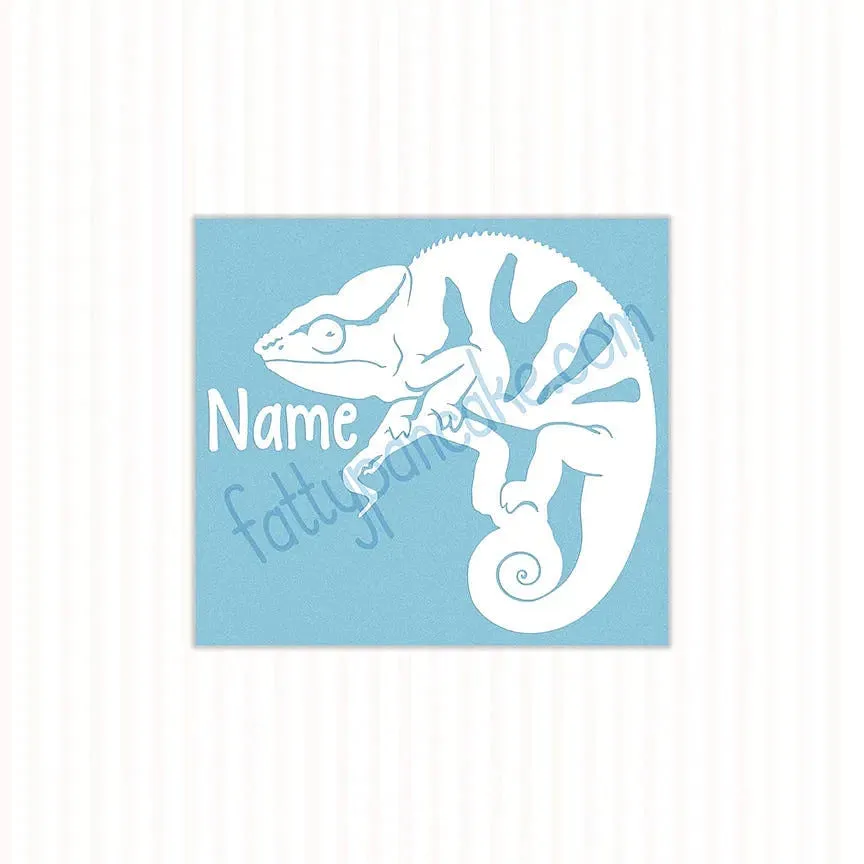 Panther Chameleon Decal, Waterproof Vinyl Decal, Cute Reptile Gift