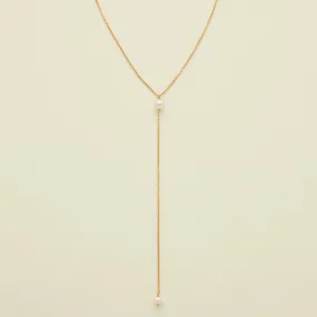 Pearl Lariat Necklace | Final Sale