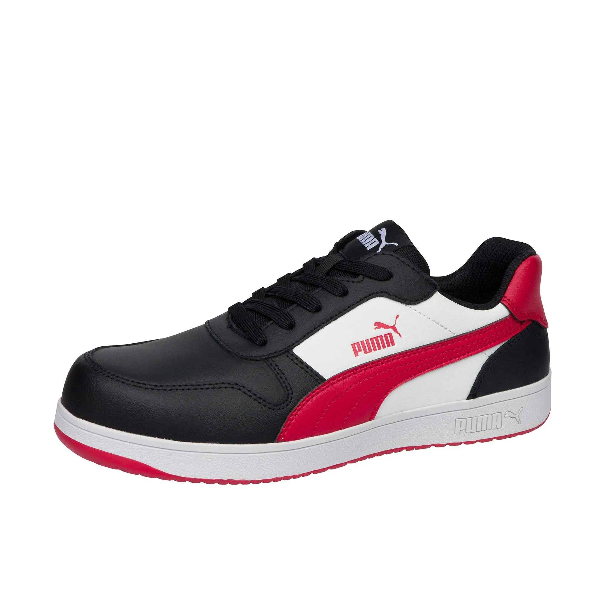 Puma Safety Frontcourt Low Composite Toe Black White Red