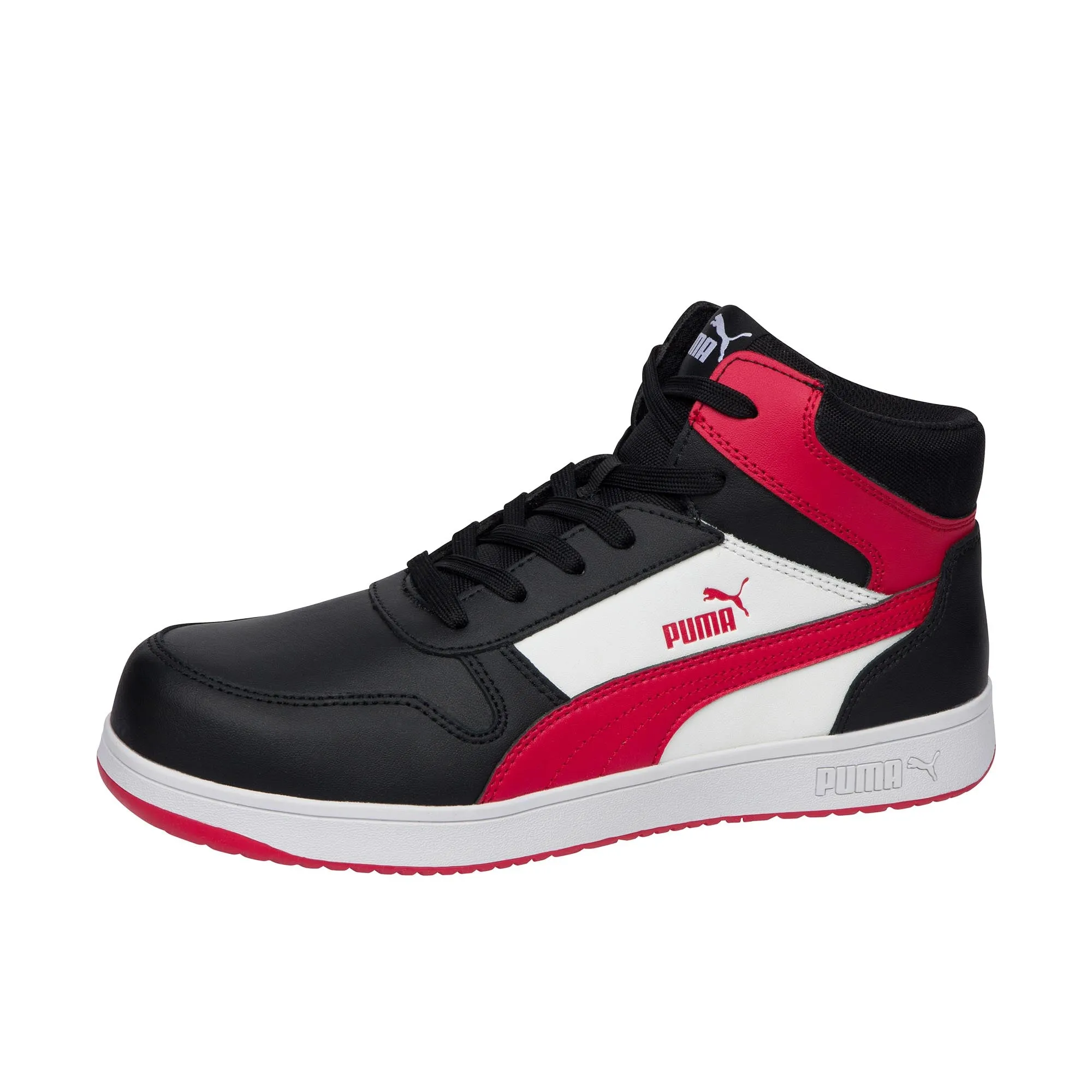 Puma Safety Frontcourt Mid Composite Toe Black White Red