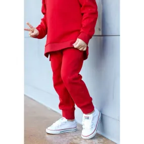 Relaxed Joggers- Red