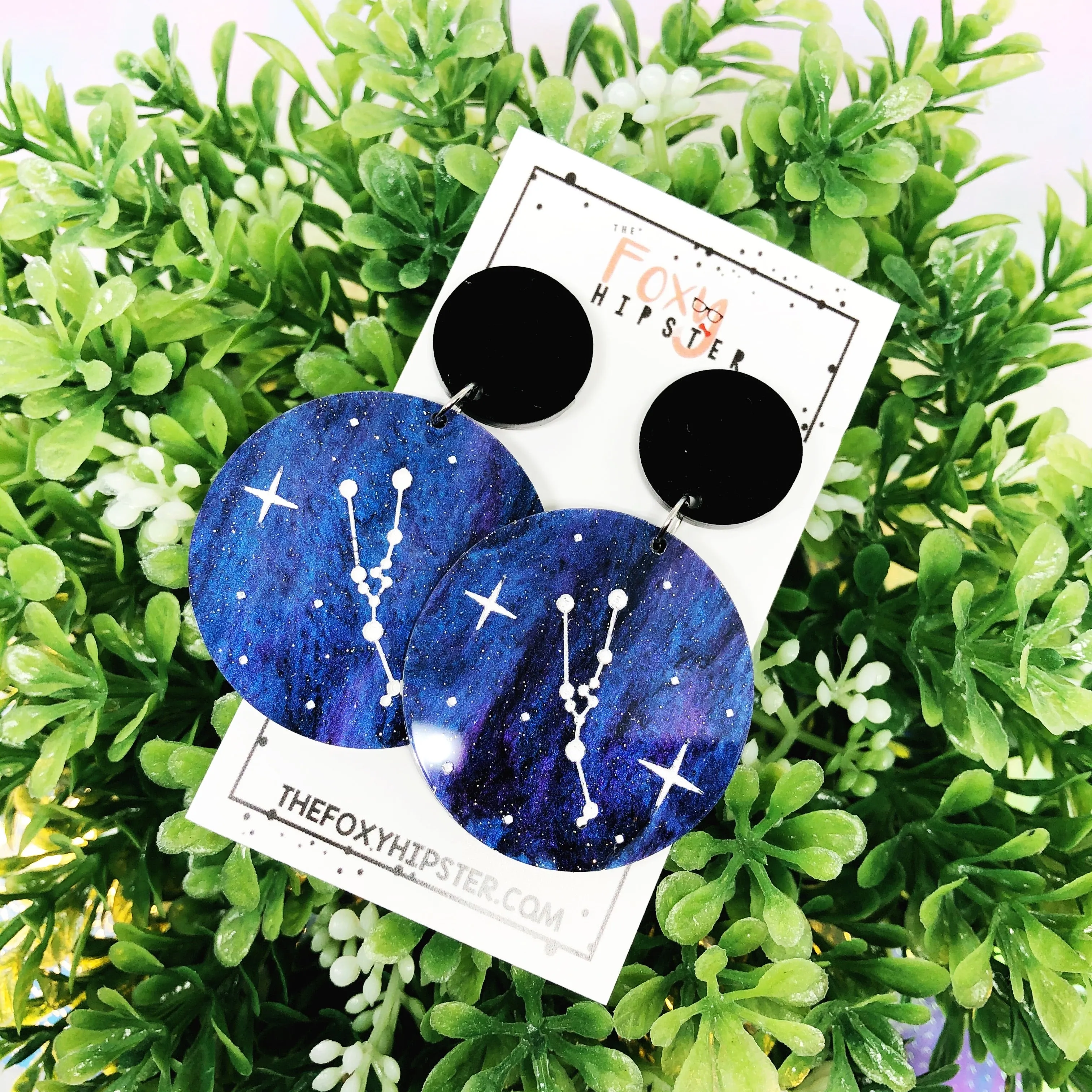 TAURUS Astrology Zodiac Constellation Dangle Drop Earrings