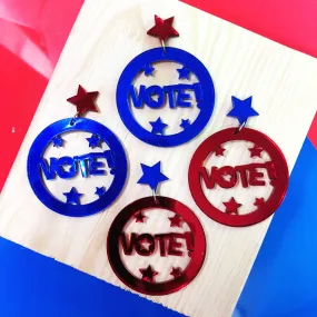 Vote Circle Dangle Earrings